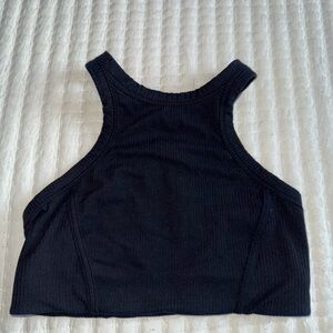 Black Ribbed Women's Lululemon sports bra